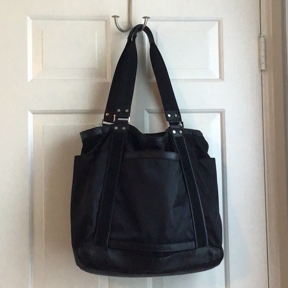 DKNY Leather Trimmed Microfiber Tote - Great for Travel!